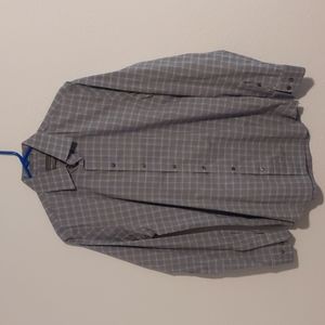 Nordstrom Calibrate Button Up Shirt Trim Fit 15 1/2 Mens Non Iron Long Sleeve